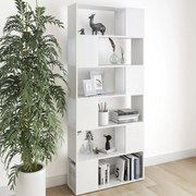 vidaXL Boekenkast/kamerscherm 80x24x186 cm spaanplaat wit