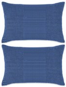 vidaXL Sierkussenset 40x60 cm velours blauw 2-delig