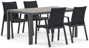 Tuinset 4 personen 155 cm Aluminium/textileen Grijs Osmen Joliet/Young