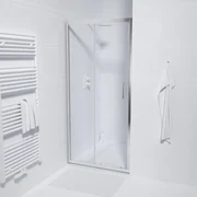 Saniclass ID06 Quick Fit Schuifdeur - 90x190cm - 6mm veiligheidsglas - alu profiel - anti kalk - chroom SAQ6121-90