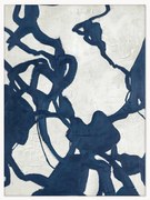 Handbeschilderde canvasdoek Blueplay met houten frame