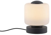 Tafellamp antraciet incl. LED 3-staps dimbaar met touch - Mirko Modern rond Binnenverlichting Lamp