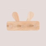 Houten Wandkapstok Buny Style Kids Natuurlijk Hout - Sklum