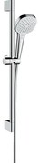 Hansgrohe Croma Select E Vario glijstangset met Croma Select E Vario handdouche EcoSmart 65cm met Isiflex`B doucheslang 160cm wit/chroom 26583400