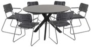 Taste by 4 Seasons Swing tuinset antraciet met Locarno tafel met HPL blad Ø 160 cm * Sale *  Tuinset    antraciet weerbestendig