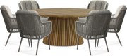 Tuinset 6 personen 180 cm Rope Taupe Santika Furniture Santika