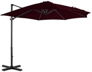 vidaXL Zweefparasol met aluminium paal 300 cm rood