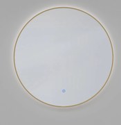 Saqu Cerchio ronde spiegel met LED verlichting Ø80cm geborsteld messing
