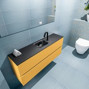 Mondiaz Ada 120cm toiletmeubel ocher met wastafel urban midden 1 kraangat