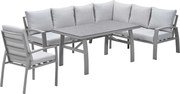 Garden Impressions Cameron lounge dining set 4-delig rechts incl stoel - taupe