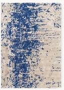 Handgeweven wollen vloerkleed Cynthia met abstract patroon
