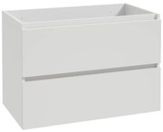 Fontana badkamermeubel 80cm mat wit met Plieger Kansas wastafel glans wit zonder kraangat