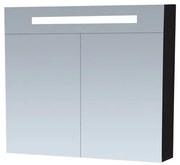 Sanituba Spiegelkast Double Face 80cm Hoogglans Zwart