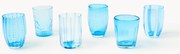 Handgemaakte waterglazen Melting, 6-delig