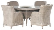 4 Seasons Outdoor Brighton dining set provance met Victoria tafel * SALE *  Tuinset     weerbestendig