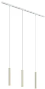 Modern railsysteem met 3 hanglampen beige met wit 1-fase - Slimline Keno G9 Binnenverlichting Lamp