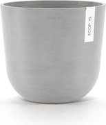 Ecopots bloempot Oslo 25 - Rond - White Grey - Diameter 25 x H21,8 cm