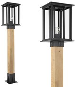 Tuinverlichting New York WOOD Sokkel buitenlamp zwart