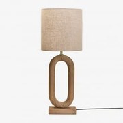 Tiberia Mangohouten Tafellamp Mangohout & Licht Zandbruin Ø30 Cm - ↑30 Cm Arlina - Sklum