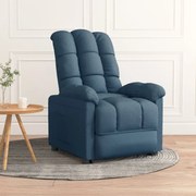 vidaXL Fauteuil verstelbaar stof blauw