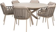 Prado Puglia dining tuinset 160xH75 cm 7 delig keramiek latte Taste 4SO