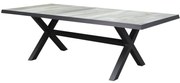 New Delhi dining tuintafel 224x103xH72,5 cm met kruispoot antraciet