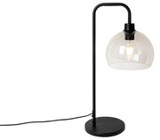 Moderne tafellamp zwart met smoke kap - Maly Modern E27 rond Binnenverlichting Lamp