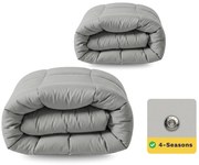 Zelesta Wonderbed Katoen Morning Grey - Dekbed zonder overtrek 4 seizoenen – Bij Swiss Sense