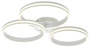 Plafondlamp wit incl. LED 3-staps dimbaar 3-lichts - Navara Design rond Binnenverlichting Lamp