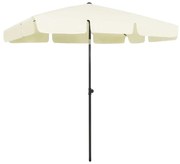 vidaXL Strandparasol 200x125 cm zandgeel