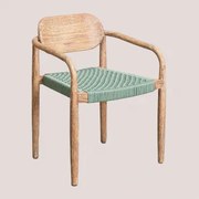 Set Van 2 Tuinstoelen Met Houten Armleuningen Naele Groen – Aguamarijn - Sklum