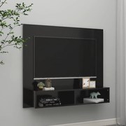 vidaXL Tv-wandmeubel 102x23,5x90 cm spaanplaat zwart