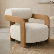 Zuiver Oolong Eiken Fauteuil Modern Design Beige