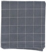 Theedoek, bio-katoen, donkergroen geruit, 50 x 70 cm