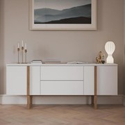 Tenzo Birka Dressoir Wit Met Eiken Modern - 216x43x78cm.