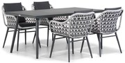 Tuinset 4 personen 170 cm Wicker Zwart Lifestyle Garden Furniture Dolphin/Valencia