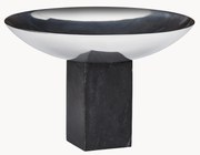 Decoratieve schaal Sapoto met marmeren voetstuk