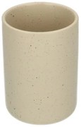 Tandenborstelbeker, beige spikkel, keramiek