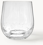 Mondgeblazen Bubble waterglazen met decoratieve luchtbellen, 4 stuks