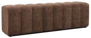 Bankje 160 Cm Donkerbruine Stof