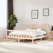 vidaXL Bedframe massief hout 180x200 cm 6FT Super King