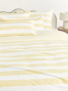 Gestreept katoenen omkeerbaar dekbedovertrek Lorena