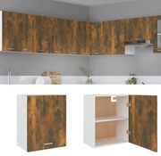 vidaXL Wandkast hangend 50x31x60 cm bewerkt hout gerookt eikenkleurig