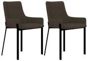 vidaXL Eetkamerstoelen 2 st stof bruin