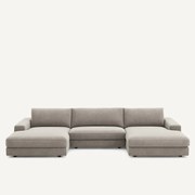 5-zits panoramabank fluweel chenille, Skander