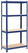 vidaXL Opbergrek 80x40x160 cm staal en MDF blauw