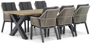 Tuinset 6 personen 240 cm Rope Taupe Lifestyle Garden Furniture Verona/Cardiff