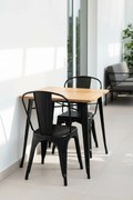 Torix Vierkante Tafel Natuurlijk Hout 80 cm