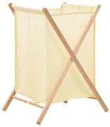 vidaXL Wasmand 42x41x64 cm cederhout en stof beige