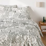 Dekbedovertrek in gewassen perkal katoen Roxane